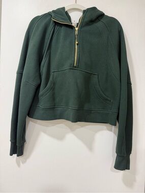 lululemon athletica Dark Green Half-Zip Hoodie Sweater